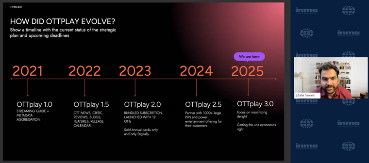 Zafar Sawat shared the timeline of creating OTTplay.