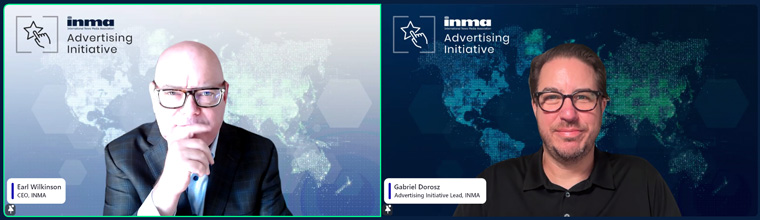 INMA CEO Earl Wilkinson and Advertising Initiative Lead Gabriel Dorosz shared an overview of current and predicted changes in advertising. 